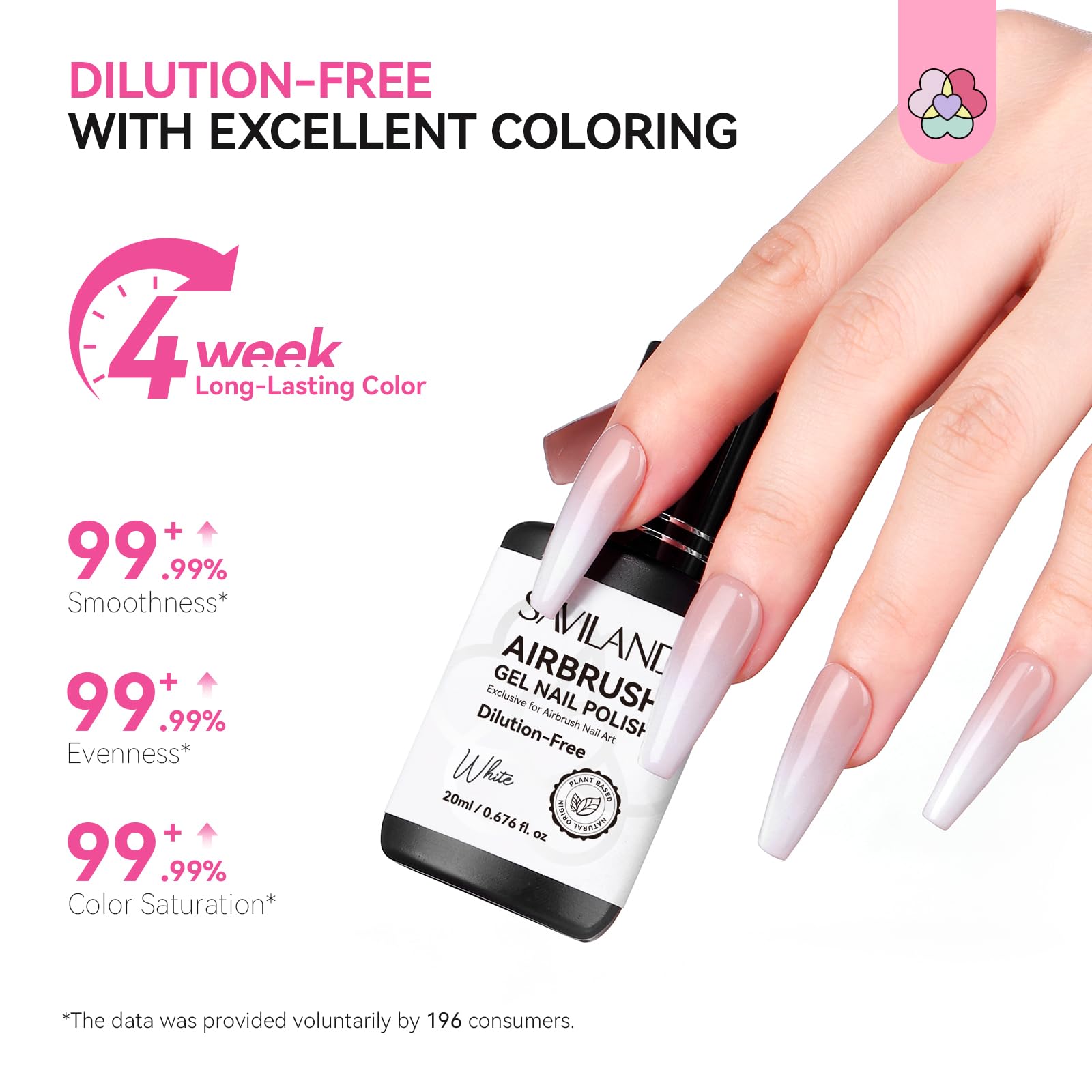 SAVILAND Airbrush Gel, diseños franceses y ombre con acabado profesional.