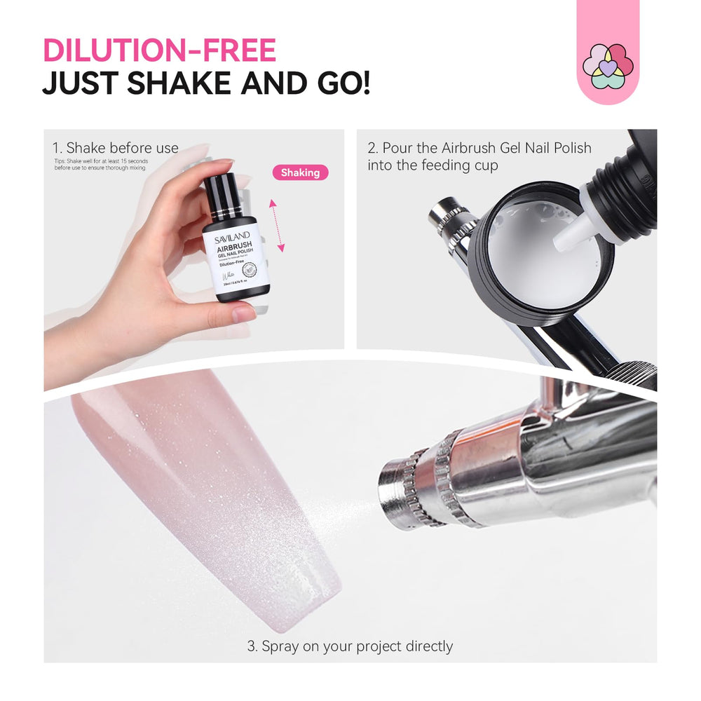 SAVILAND Airbrush Gel, envase de 20 ml para uso prolongado.