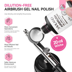 SAVILAND Airbrush Gel Blanco, textura suave sin grumos para aplicación uniforme.