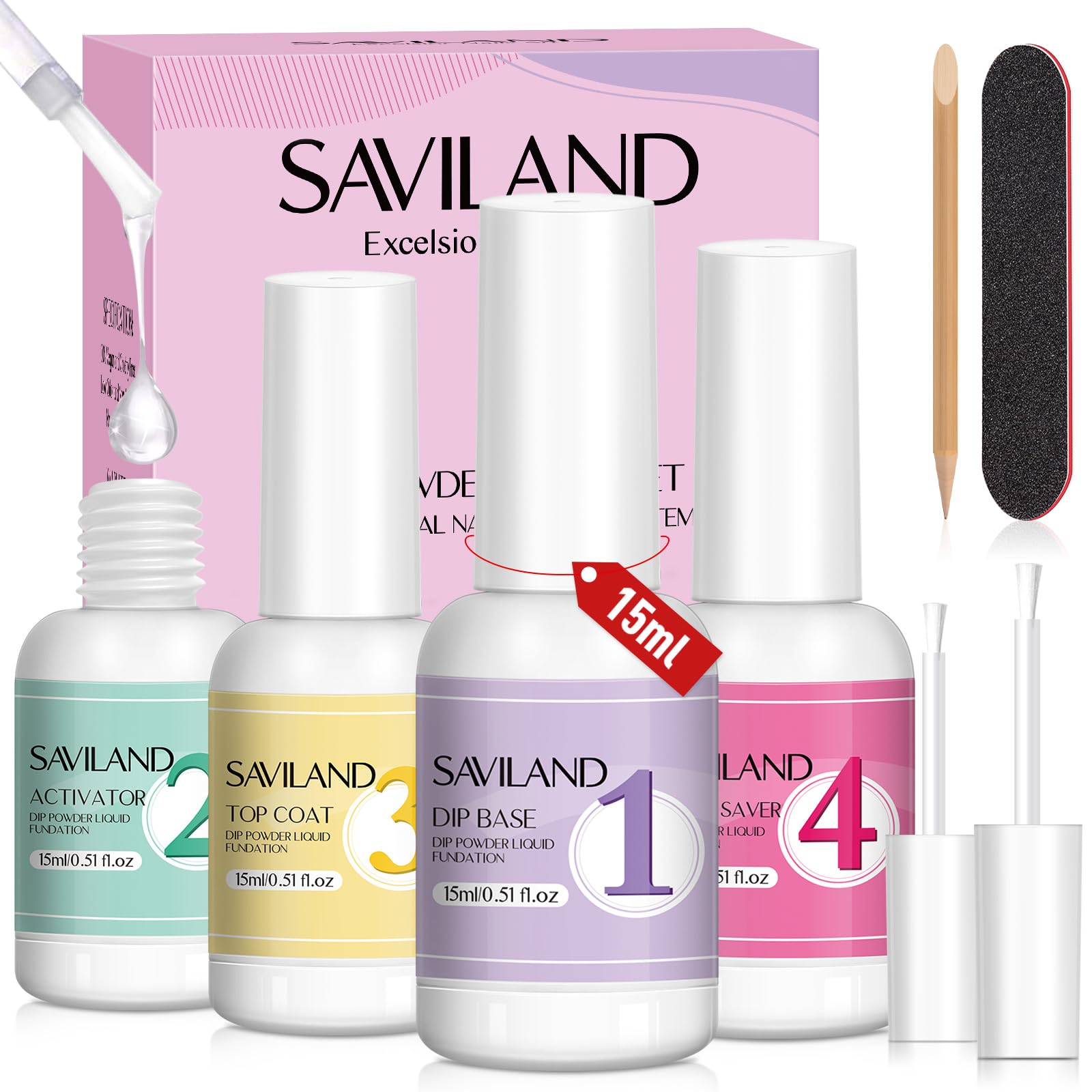 SAVILAND base dip, base suave para uñas lisas y duraderas.