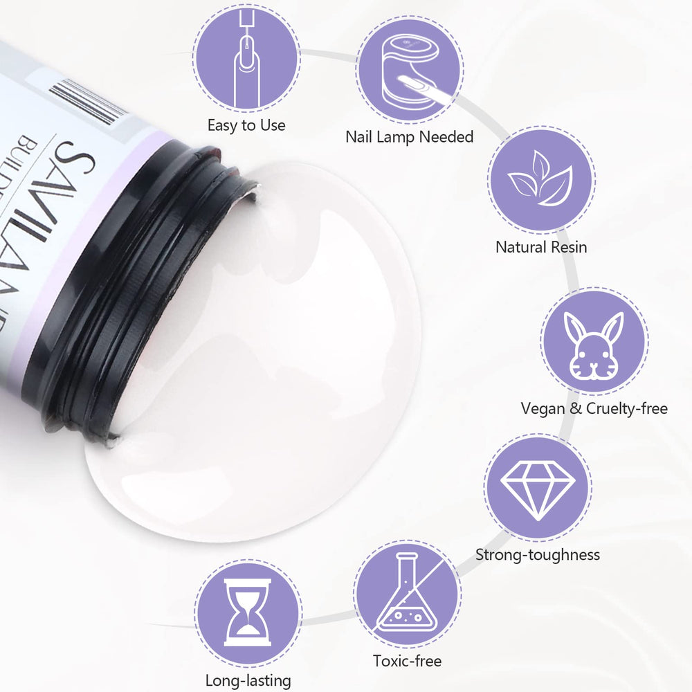 SAVILAND Gel Builder, alto brillo y durabilidad.
