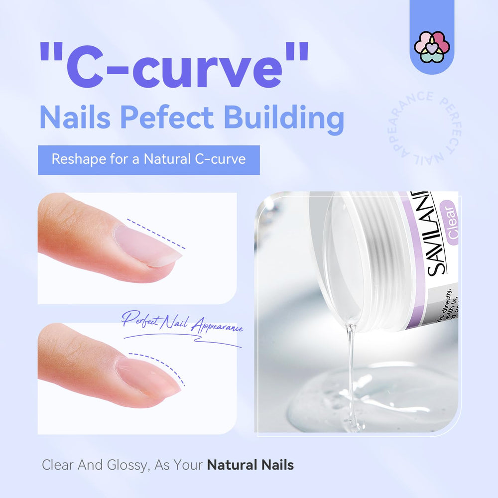 SAVILAND Builder Nail Gel Kit 100 nail forms enables comfortable shaping