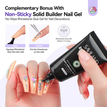 SAVILAND formula with castor oil and vitamin E nourishes nails during wear.