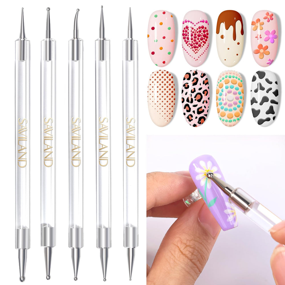 SAVILAND: conjunto de puntas dobles con seis tamaños para diseños de uñas.