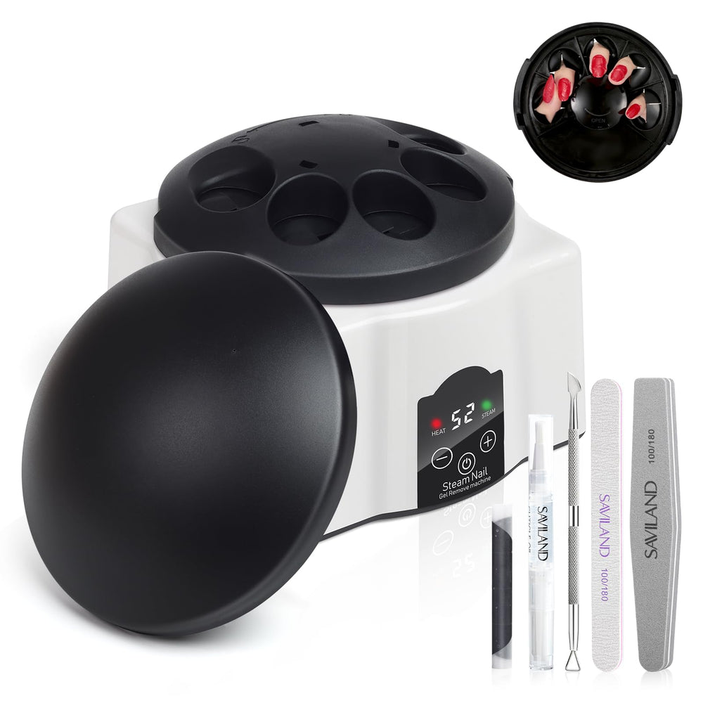 SAVILAND Essentials: máquina removedora de esmalte con vapor para quitar gel de uñas con delicadeza.