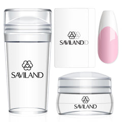 Saviland estampador jelly de 4 piezas para uñas, ideal para diseños franceses.
