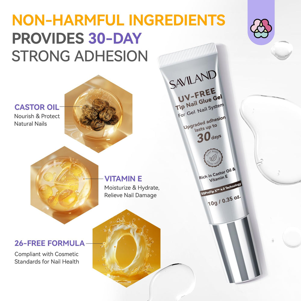 SAVILAND fórmula con aceite de ricino y vitamina E para uñas sanas.