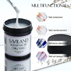 SAVILAND Gel Builder, textura media facilita el modelado suave.