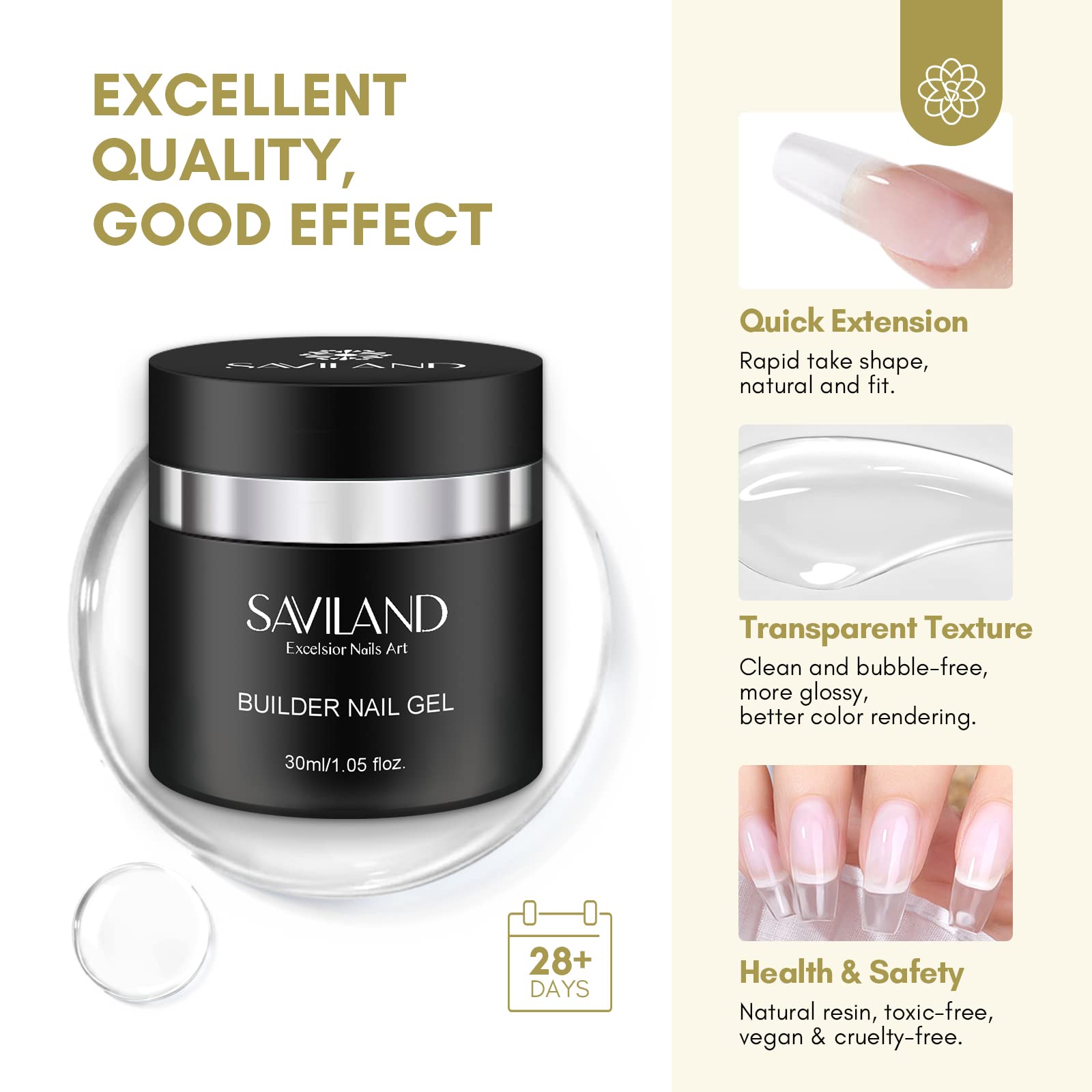 Brocha de SAVILAND para extender el gel con precisión
