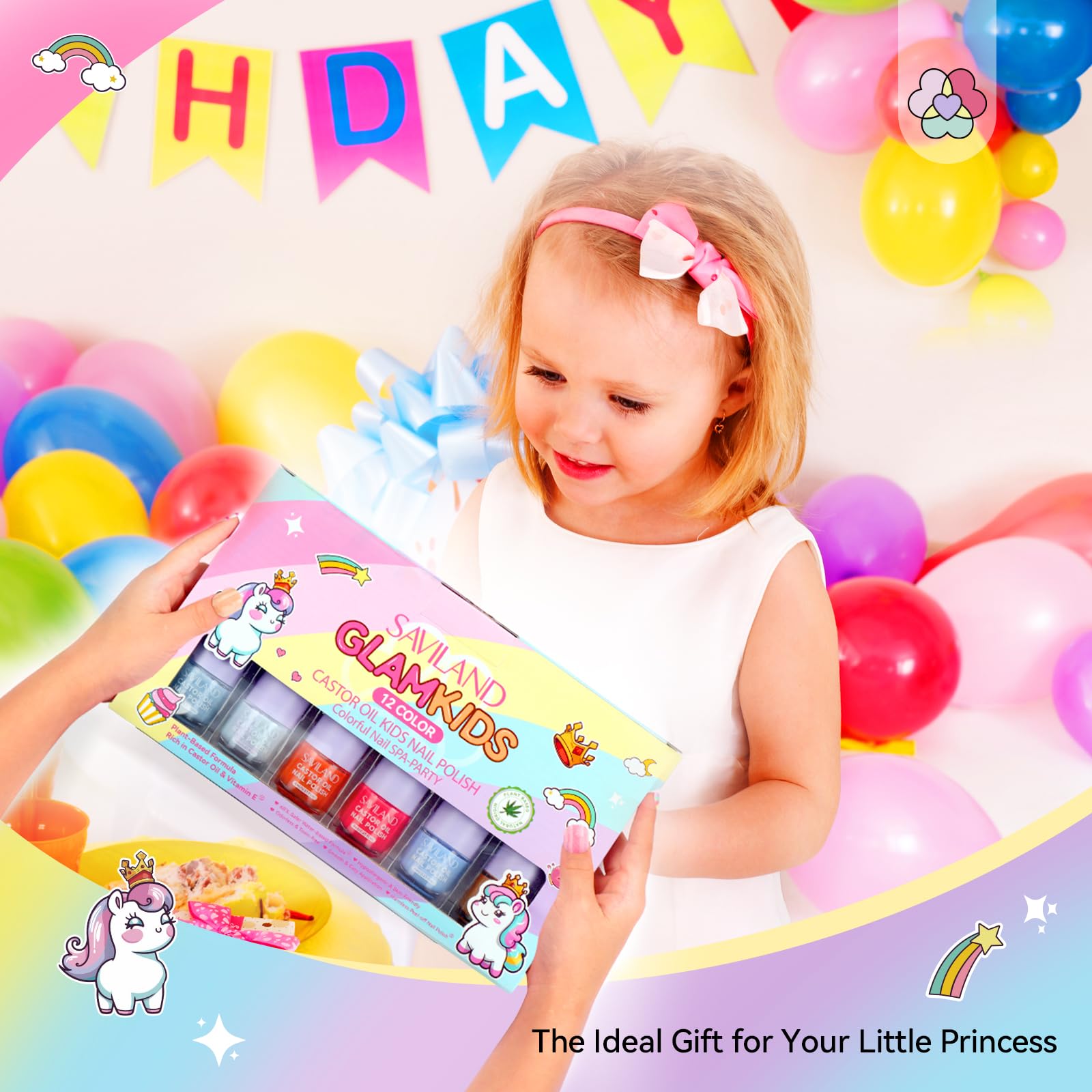 SAVILAND Glamkids included stickers add customization and extra fun.