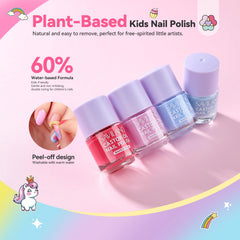 SAVILAND Glamkids peel-off design enables mess-free color changes for kids.