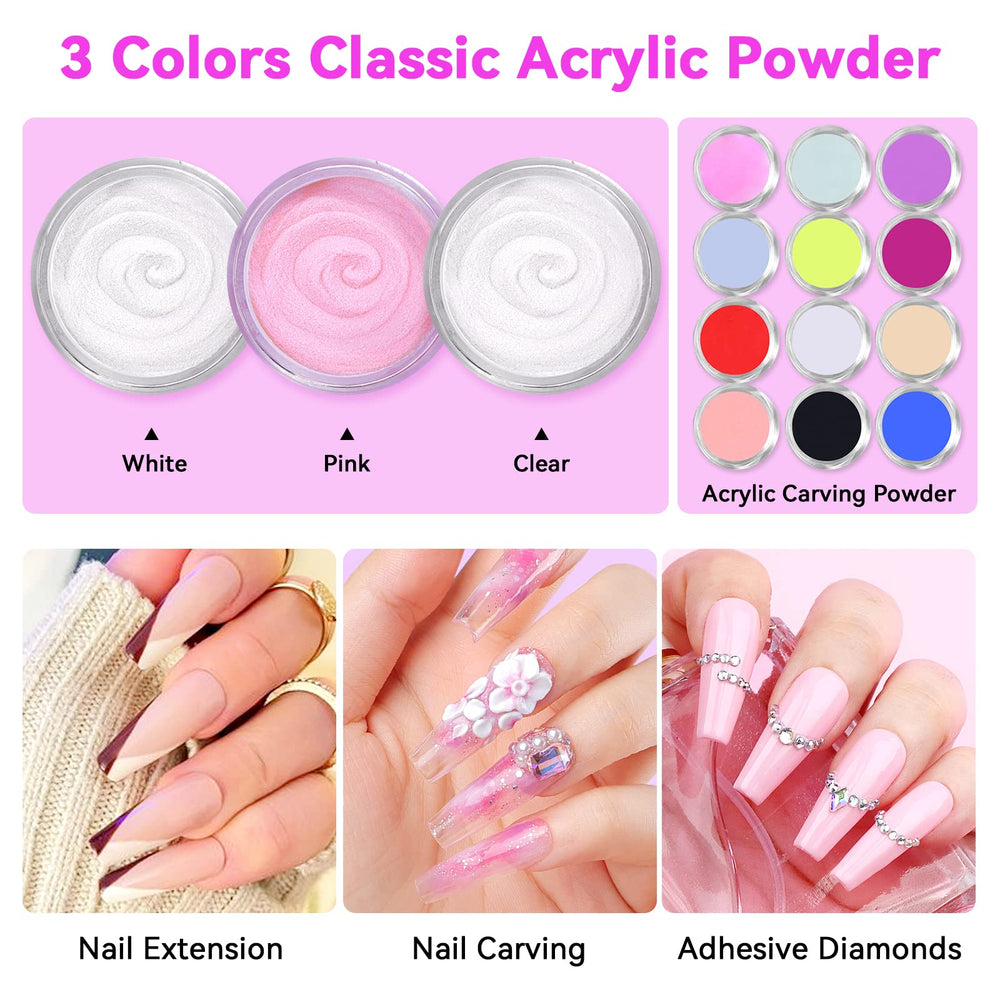 Saviland kit acrilico liquido: líquido acrílico suave para una aplicación uniforme.