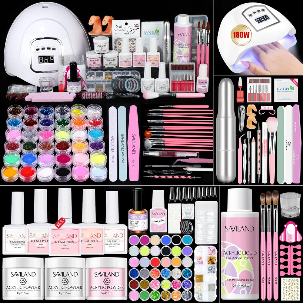 Saviland kit acrílico principiantes: todo en uno para empezar uñas en casa