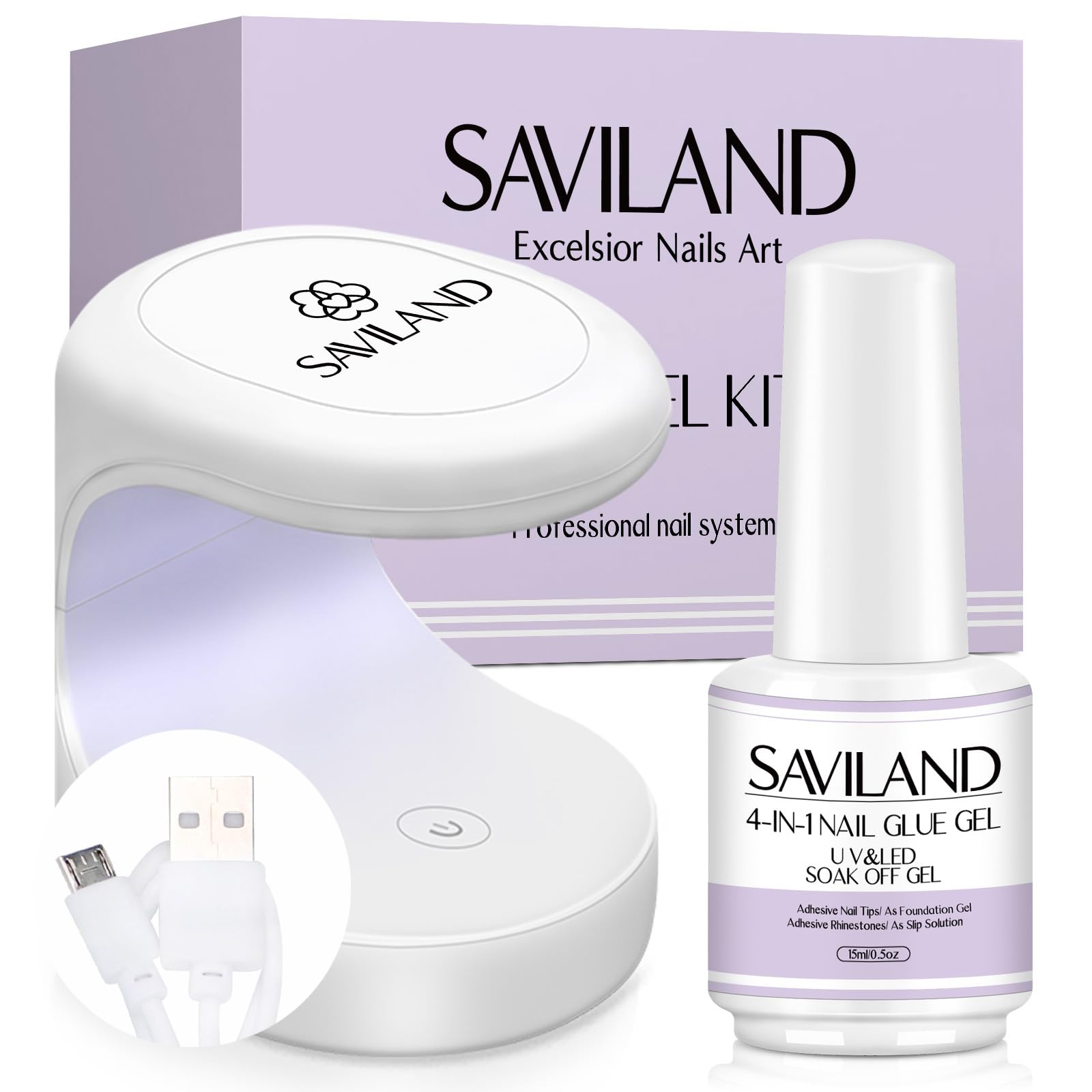 SAVILAND kit gel para uñas con lámpara, para manicura casera