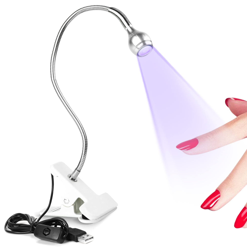 Saviland lampara mini UV flexible rotativa para uñas, facilita el curado.