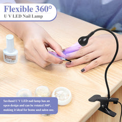 SAVILAND lámpara UV para uñas con clip ajustable y altura flexible