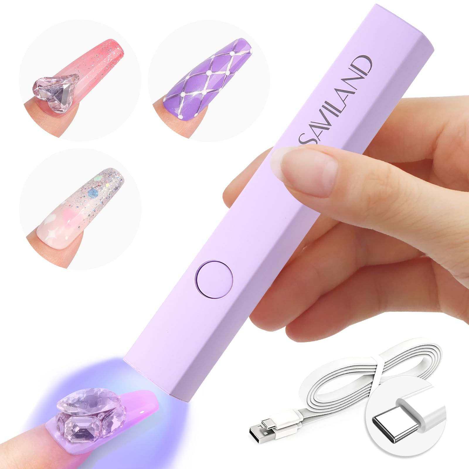 SAVILAND lámpara UV para uñas, compacto y curado uniforme
