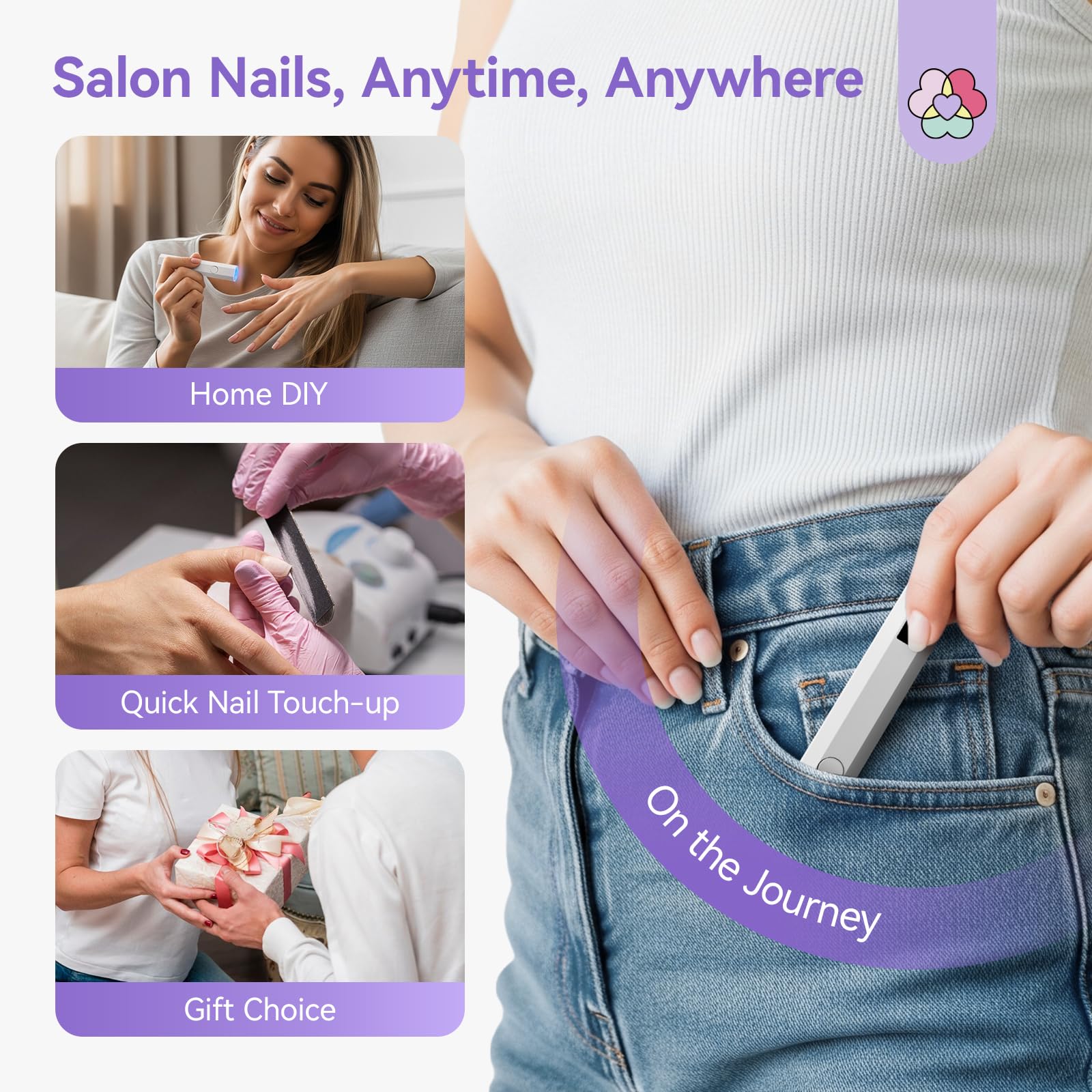 SAVILAND Mini: opción conveniente para terminar diseños de uñas en casa.