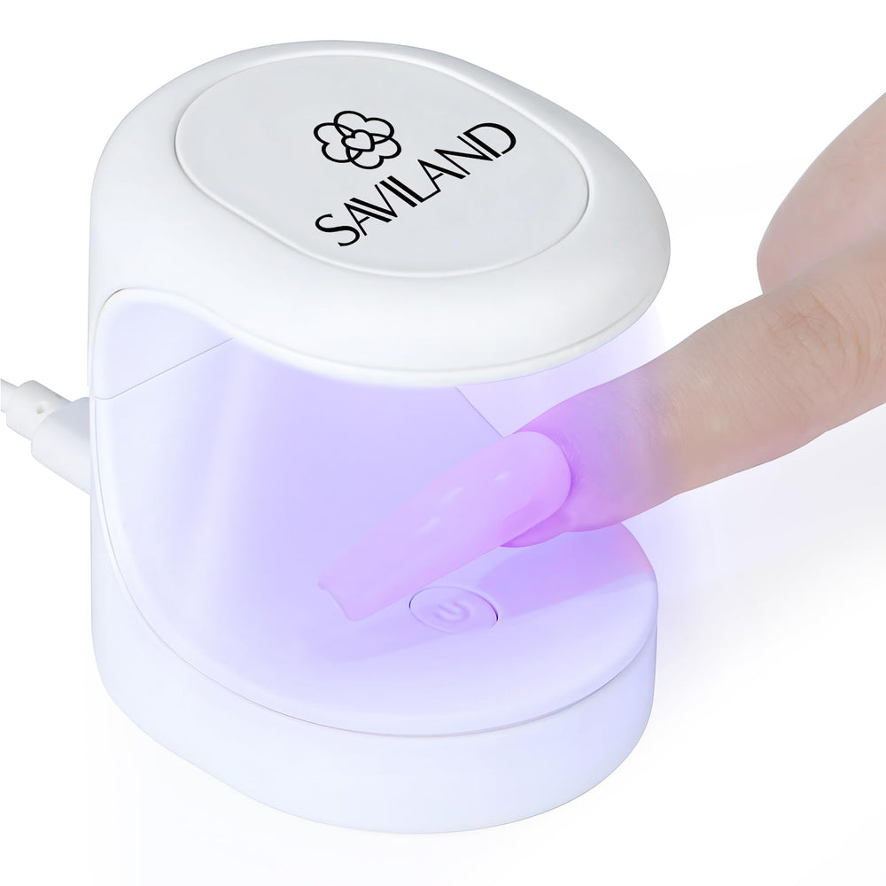Saviland Mini Lámpara para uñas, portátil, perfecta para llevar en bolso y hacer manicura en cualquier lugar