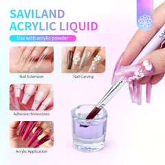 Saviland monomero acrilico, aroma suave y consistencia estable para uñas.