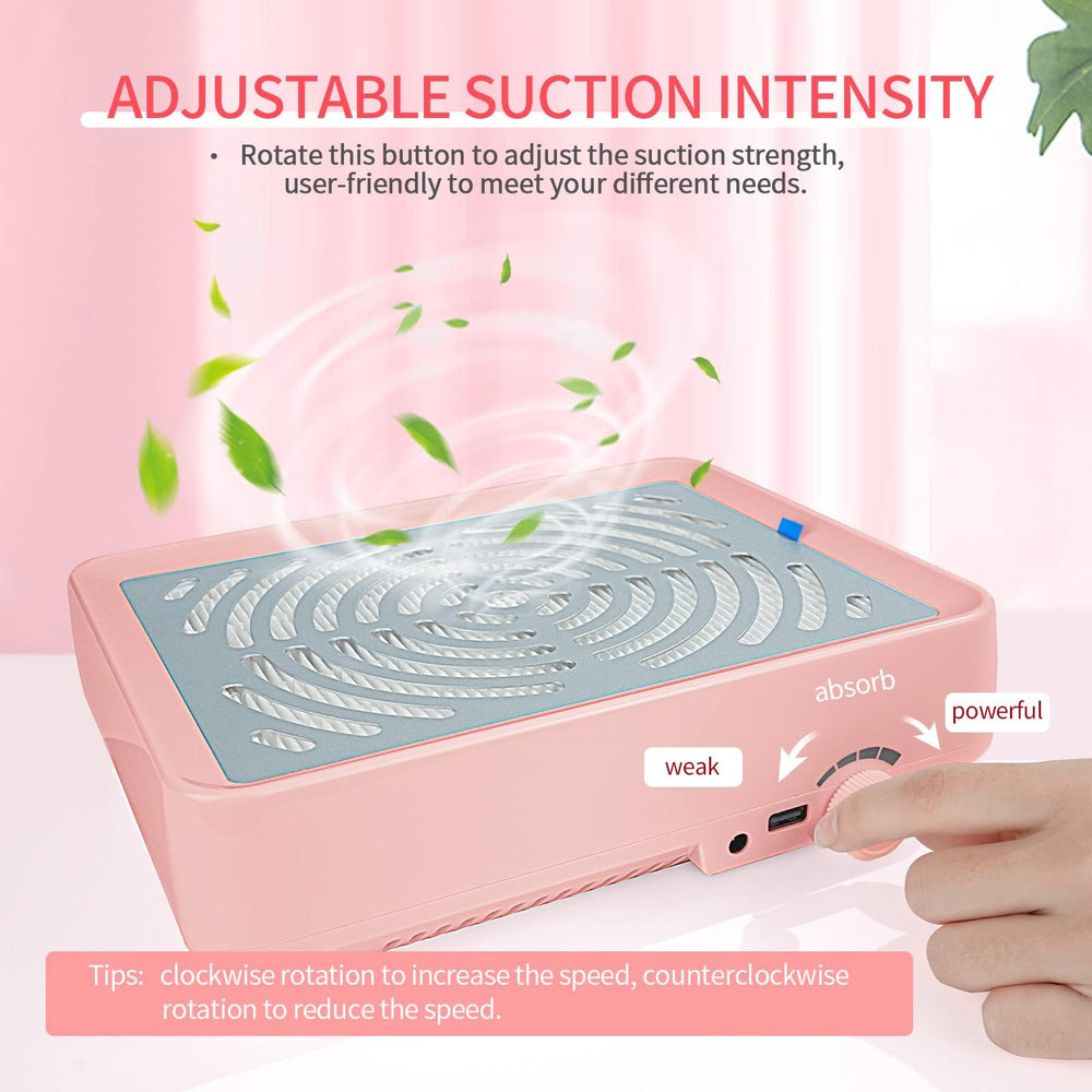 SAVILAND Nail Dust Collector con motor 40W para recoger polvo de uñas.