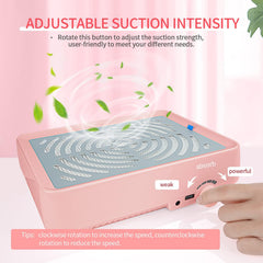 SAVILAND Nail Dust Collector con motor 40W para recoger polvo de uñas.