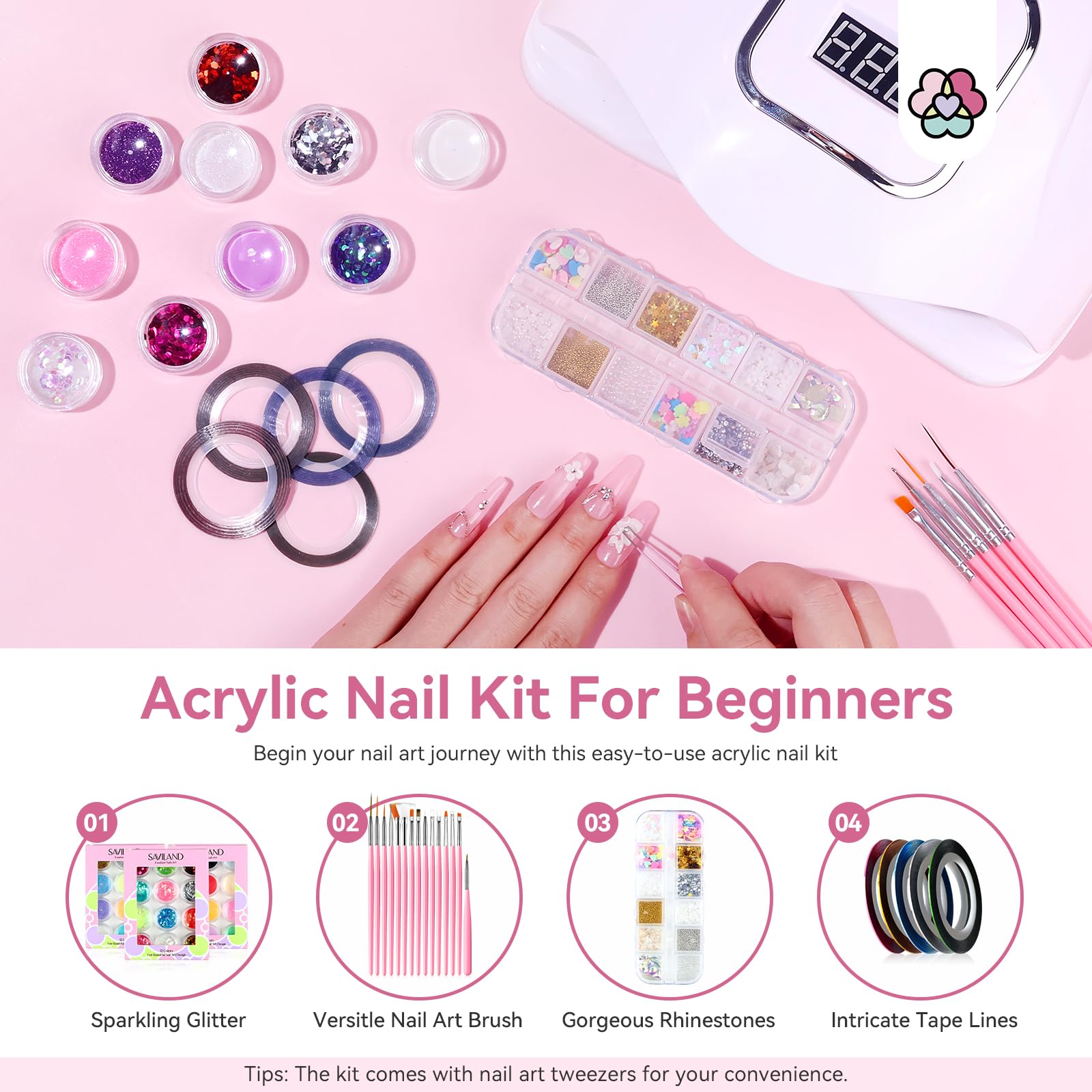 Saviland pinceles para arte de uñas: diseñar miles de combinaciones