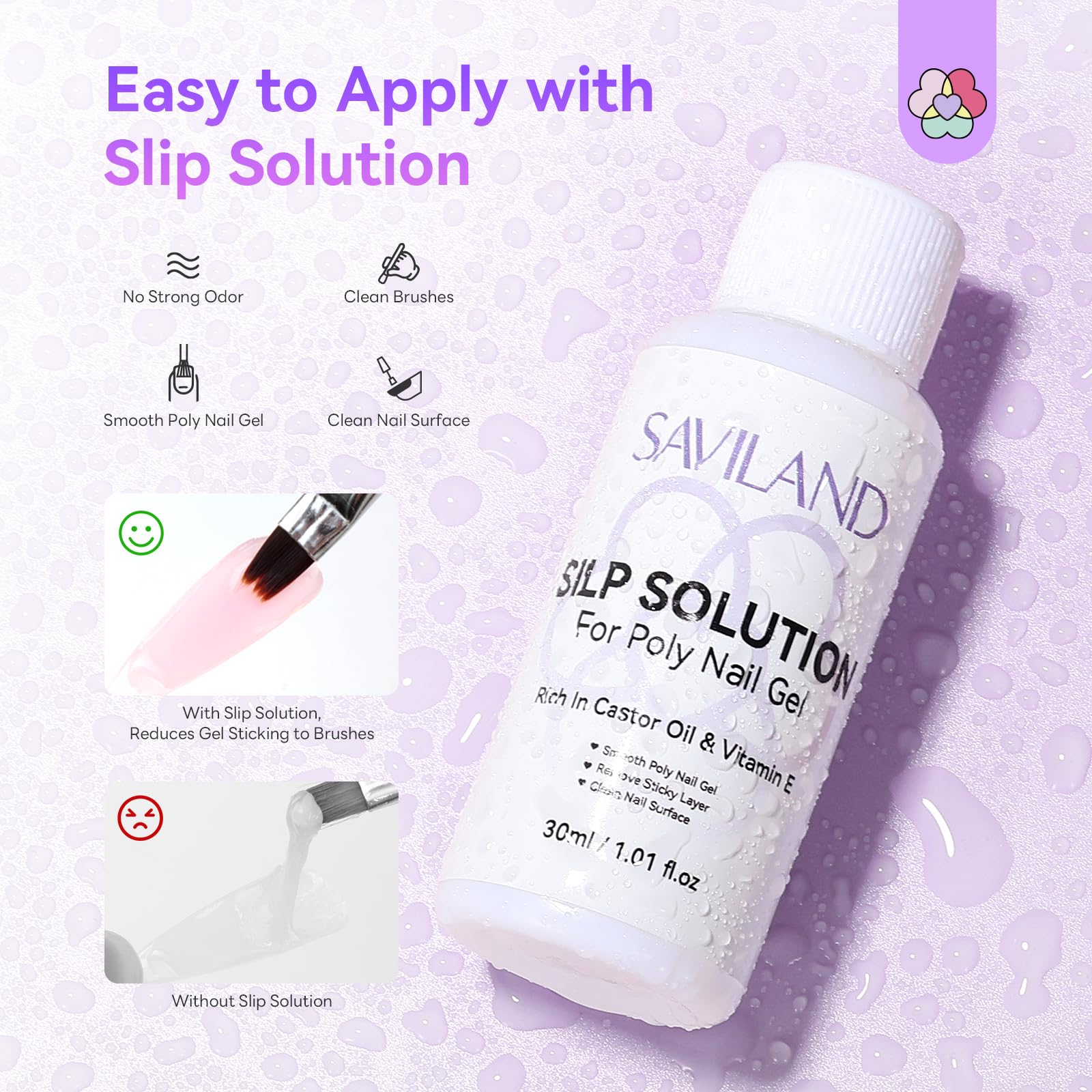 SAVILAND poligel colores naturales para uñas con acabado duradero.