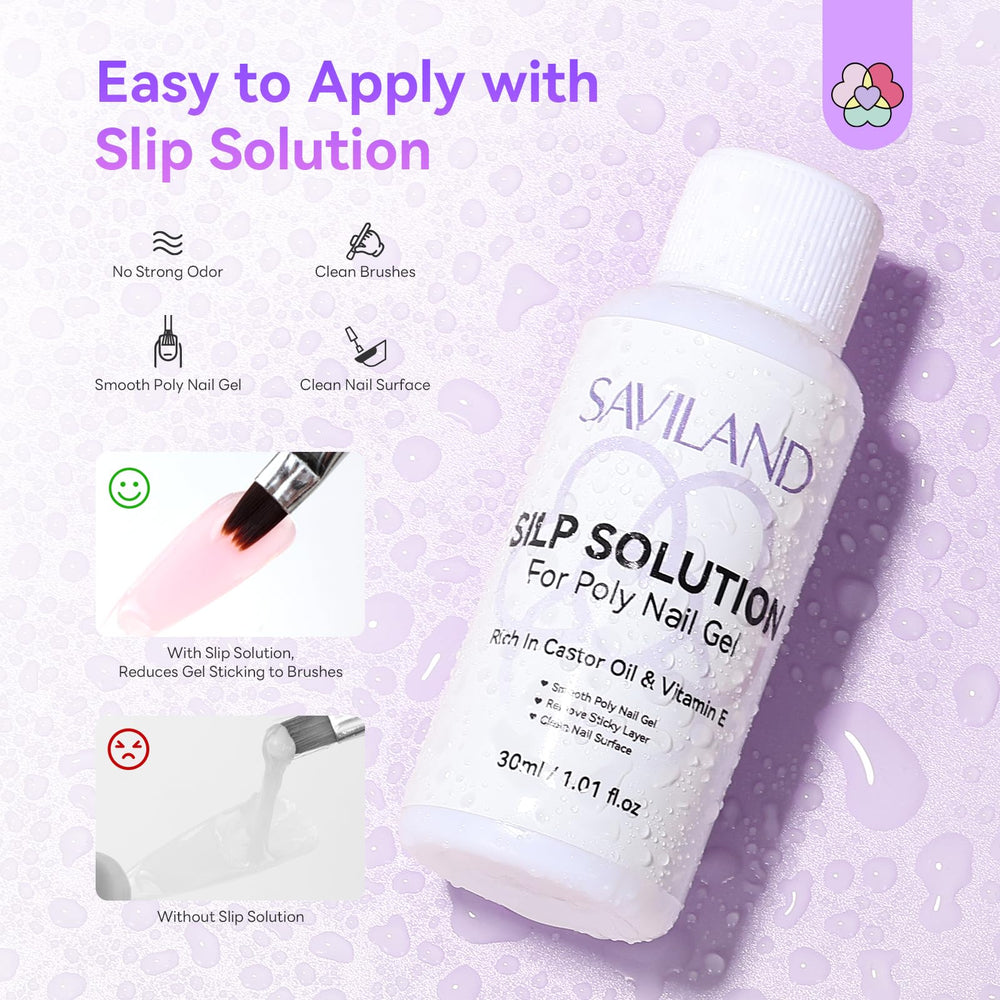 SAVILAND poligel colores naturales para uñas con acabado duradero.