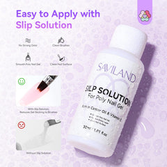SAVILAND poligel colores naturales para uñas con acabado duradero.