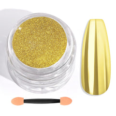 Saviland polvo cromo dorado para arte de uñas con efecto espejo