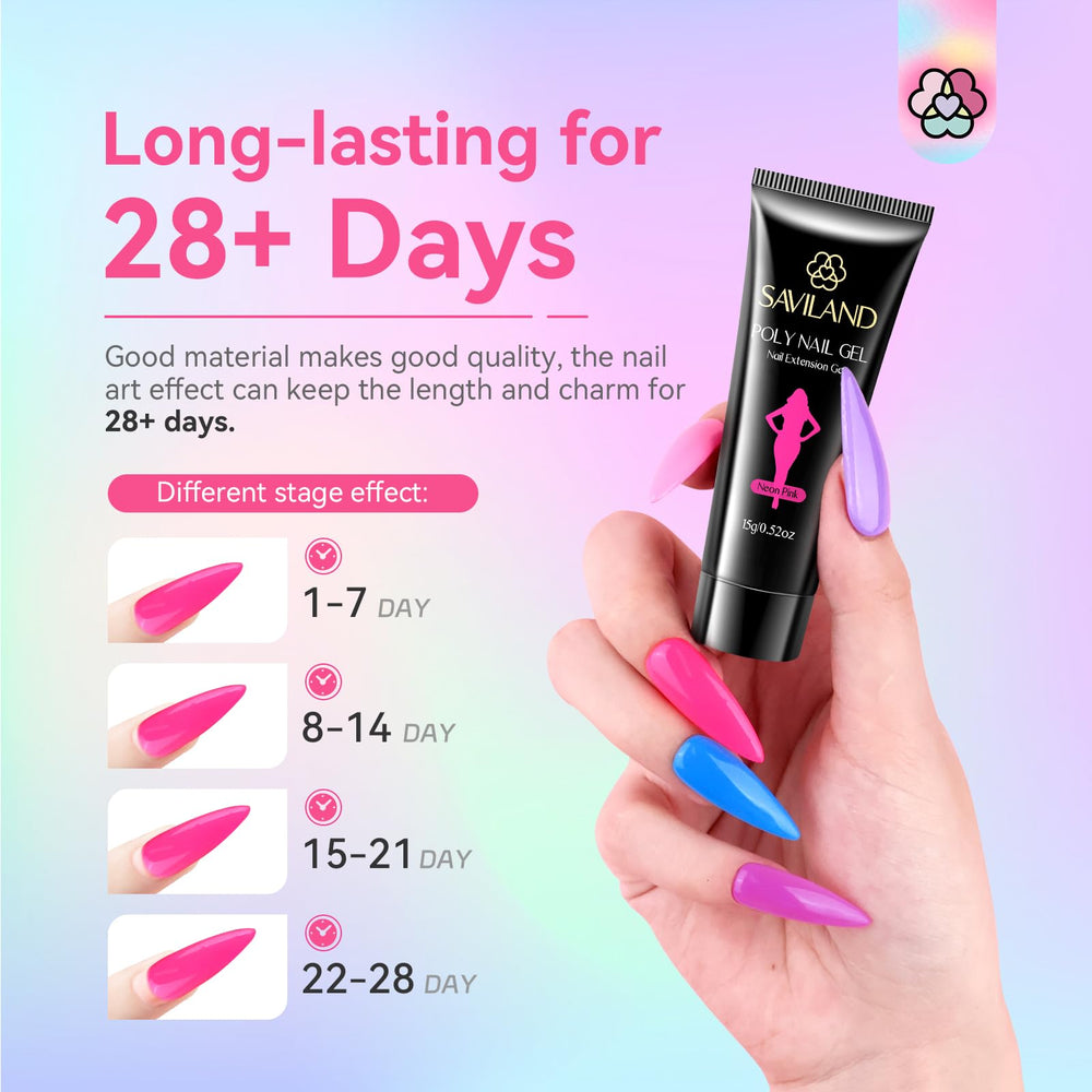 SAVILAND Poly Gel Color—utilisation facile pour débutants et professionnels.