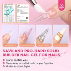 SAVILAND PRO-HARD clear gel bottle ready for nail sculpting.