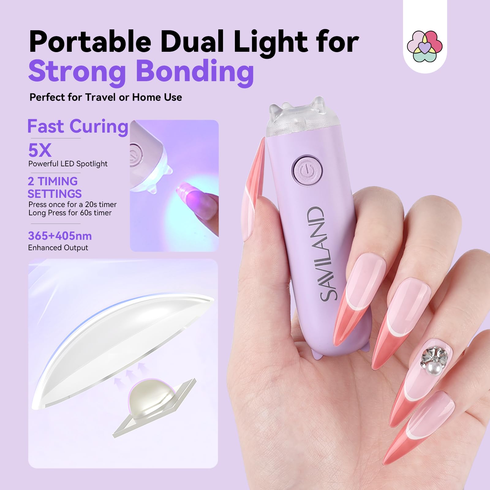SAVILAND Pro kit completo: solución todo en uno para uñas en casa.