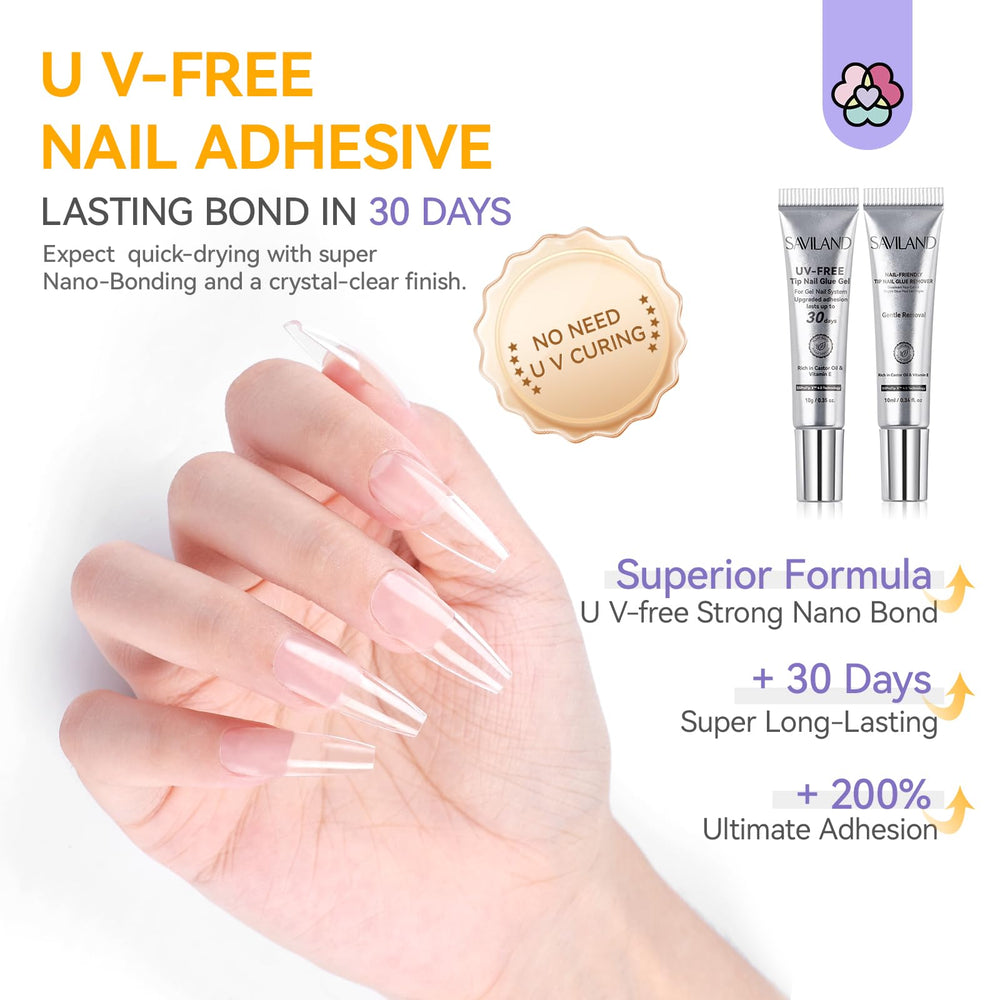 SAVILAND removedor 10 ml para remover uñas postizas de forma rápida.