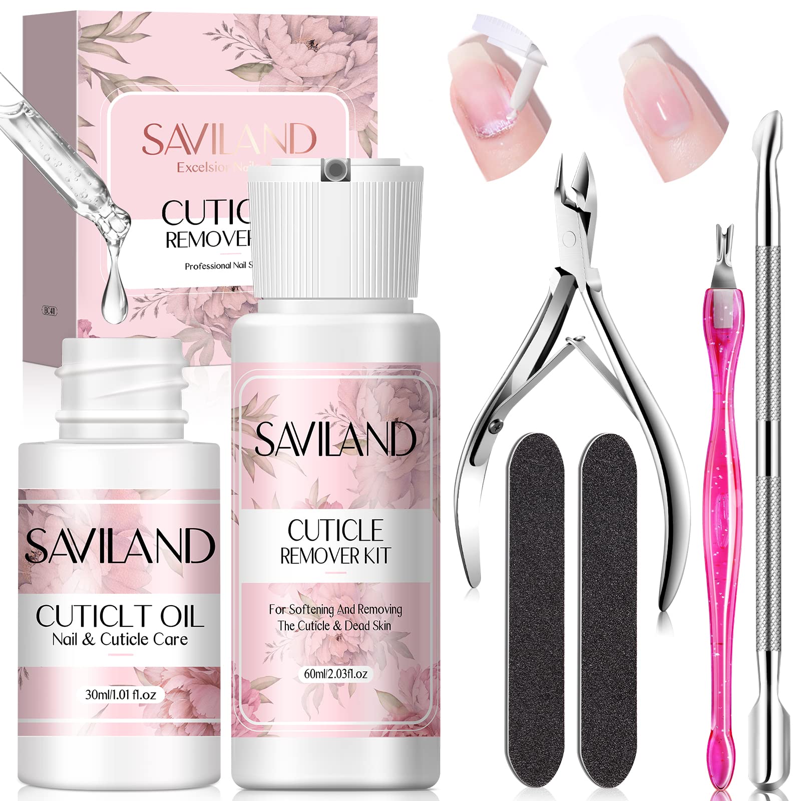 SAVILAND removedor de cuticula crema 60 ml para suavizar piel muerta