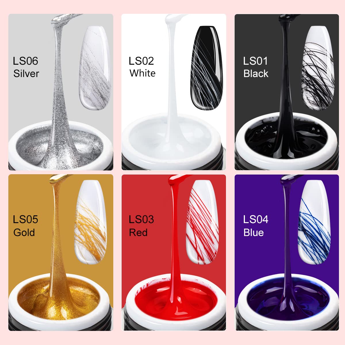SAVILAND Spider Gel negro para líneas nítidas y diseño elegante