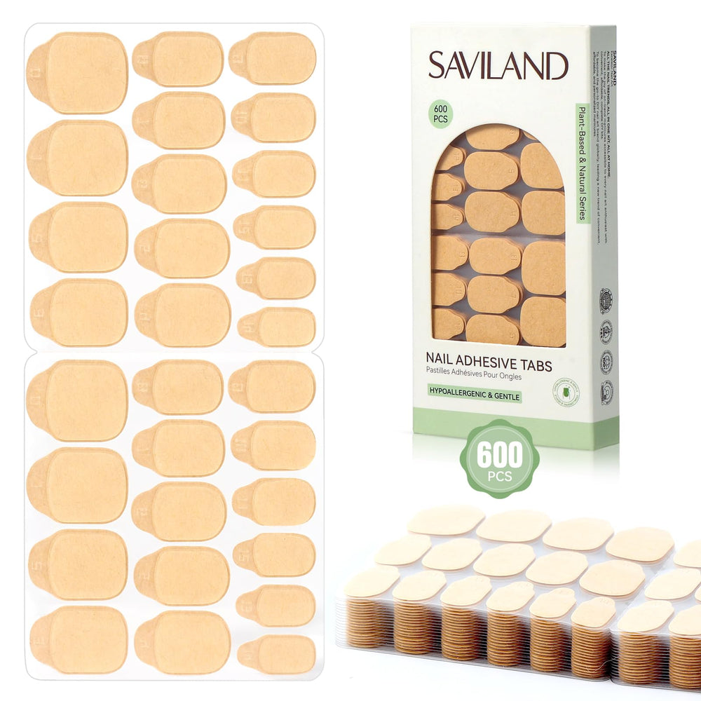SAVILAND tapas adhesivas para uñas, 600 piezas listas para pegar con comodidad.