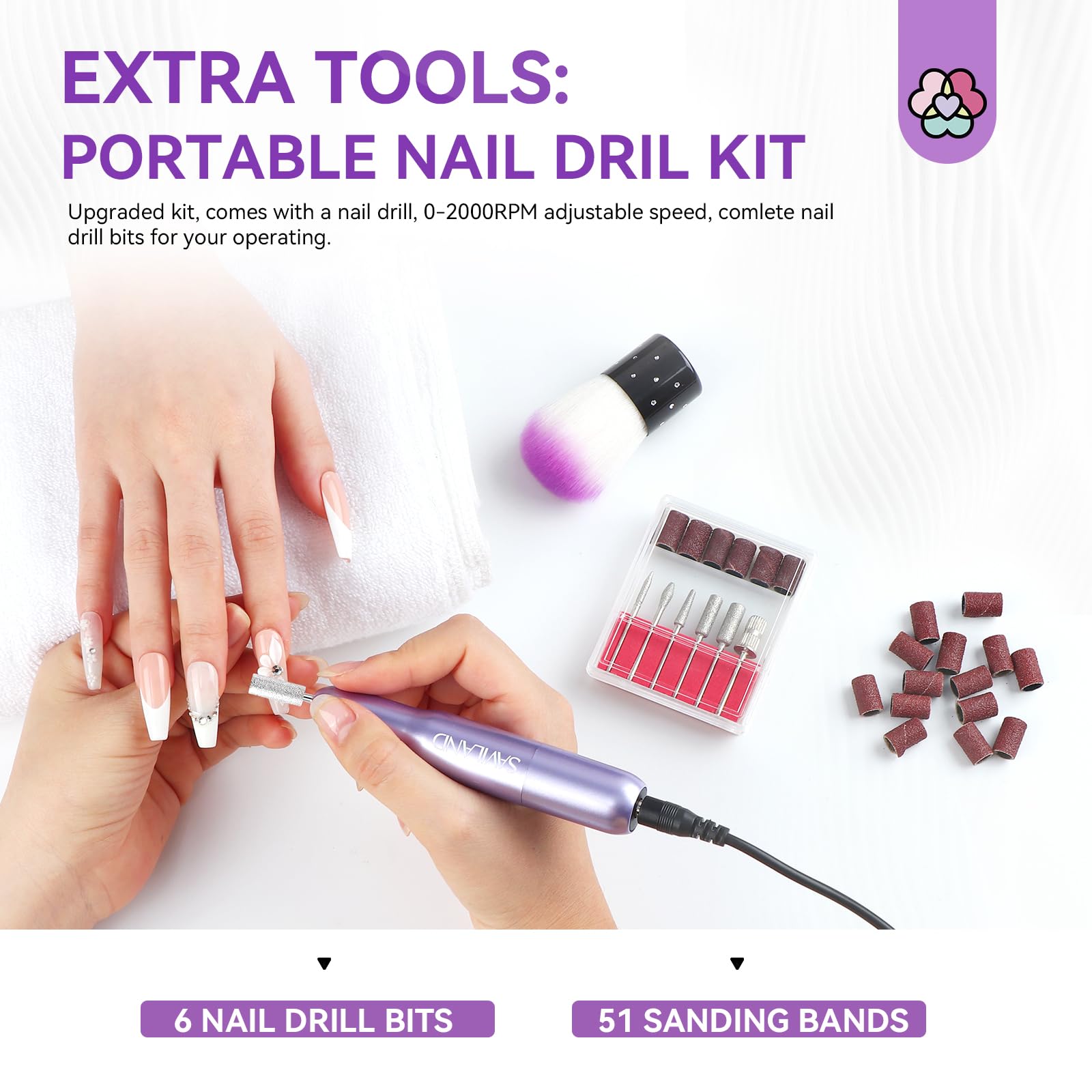 SAVILAND toallitas de limpieza para preparar y limpiar uñas