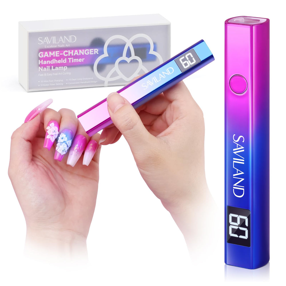 SAVILAND UV light for nails front view showing compact handheld device and design