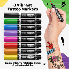 Savvi Crayola marqueur temporaires, embout fin pour dessins précis sur peau.