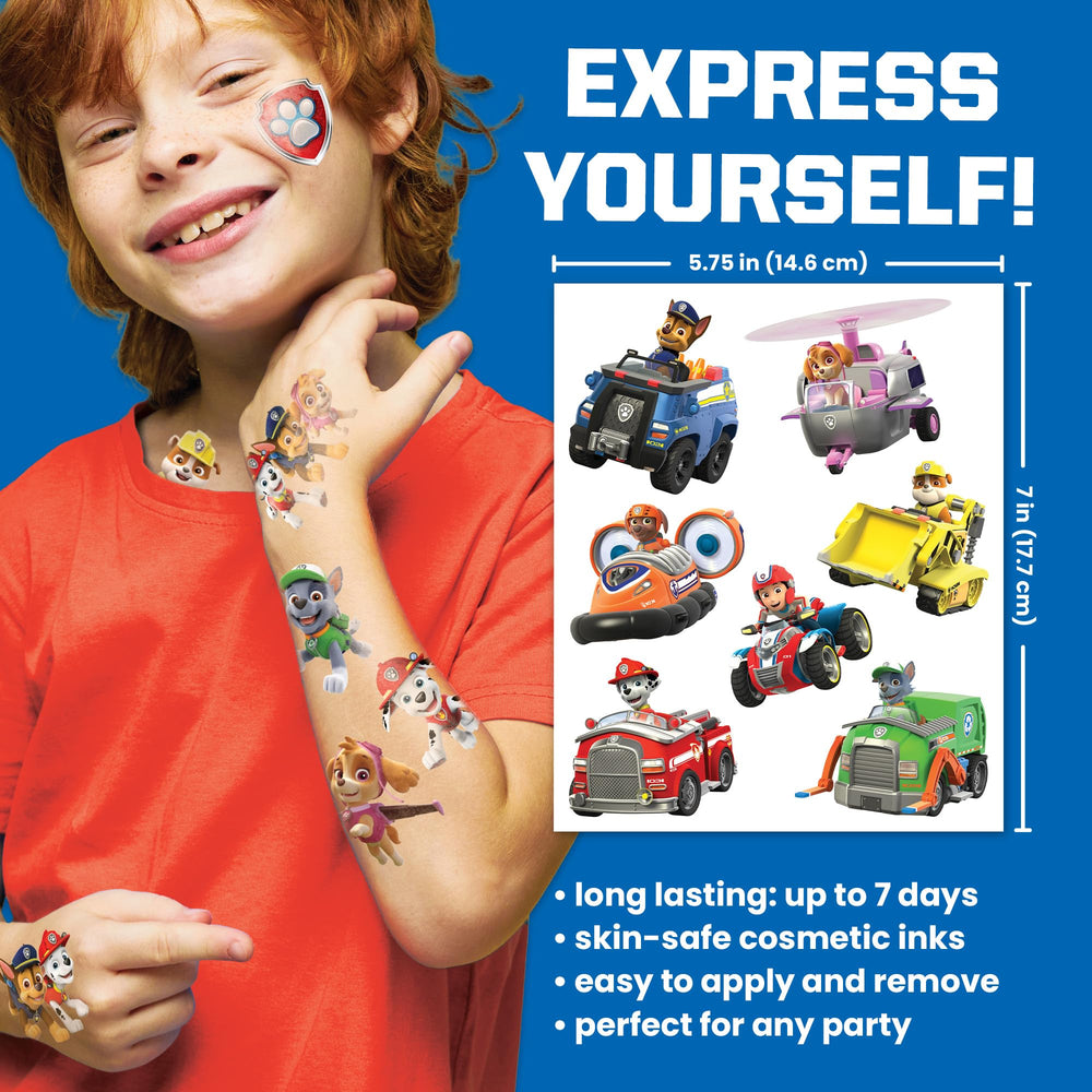 Savvi Paw Patrol tatuajes aplicación fácil y rápida.