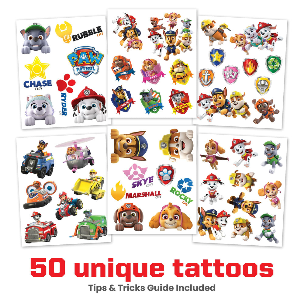 Savvi Paw Patrol tatuajes diseños para fiestas temáticas.