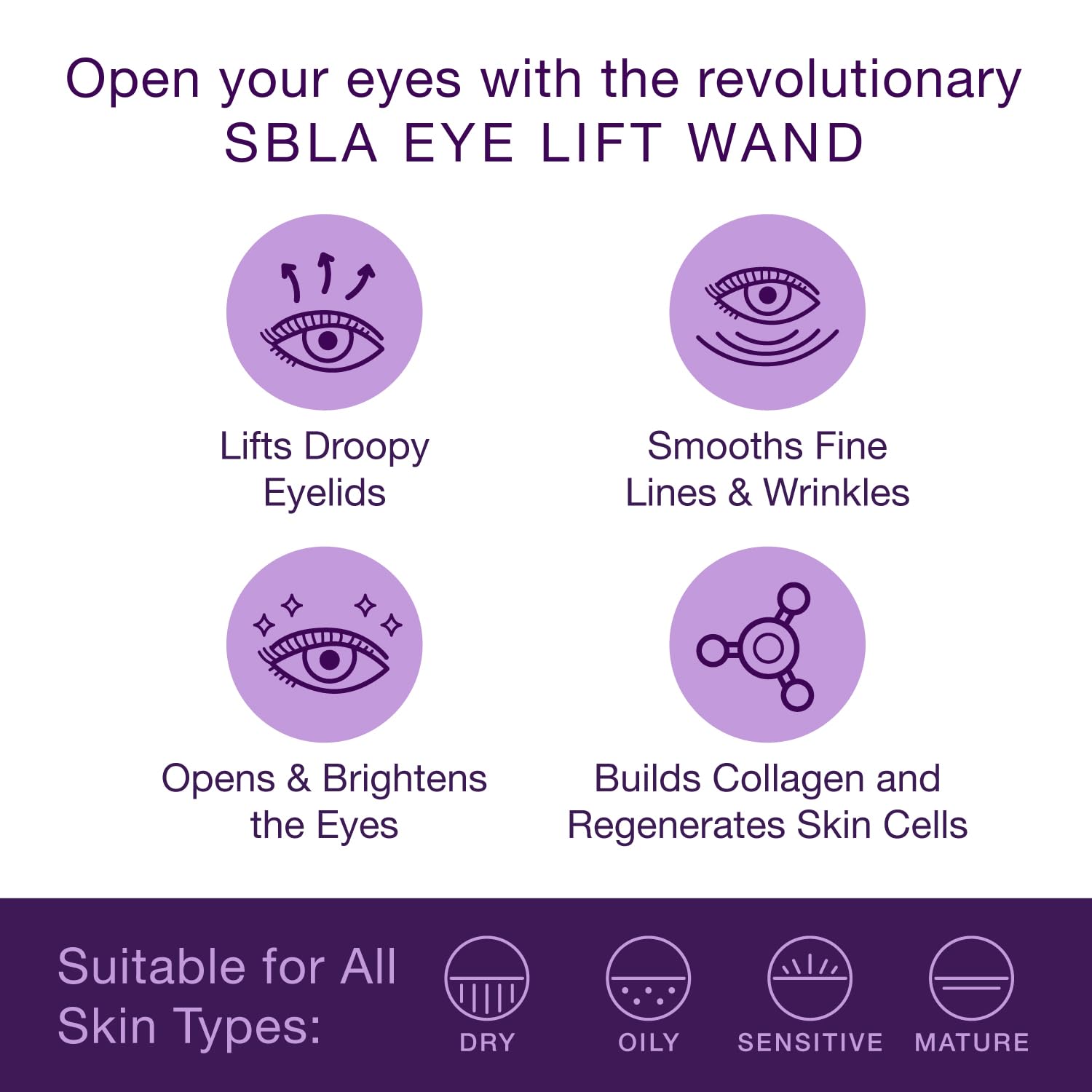 SBLA contorno de ojos con brillo revitalizante para mirada más fresca.