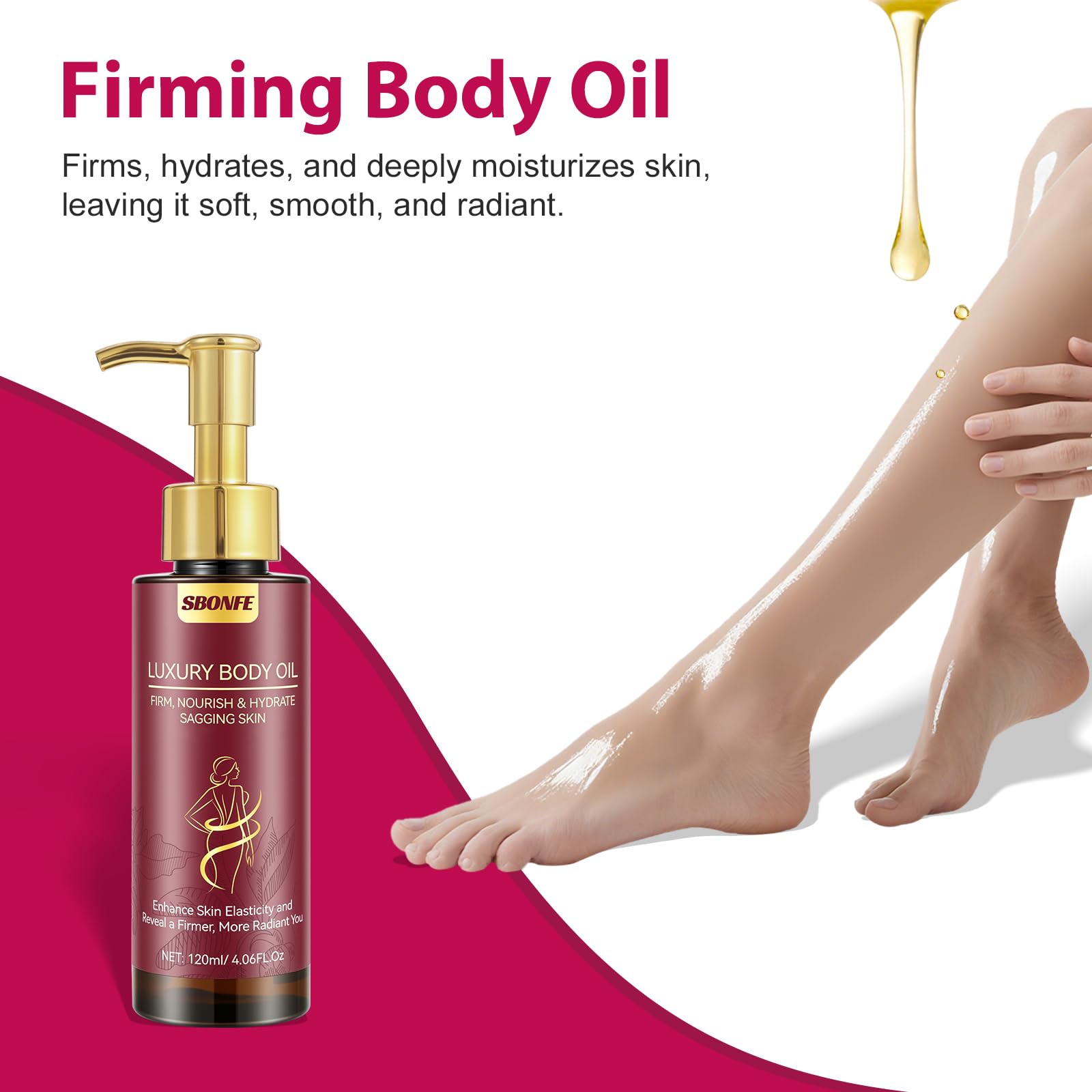 SBONFE Aceite Reafirmante, regalo de lujo para rituales de cuidado personal.
