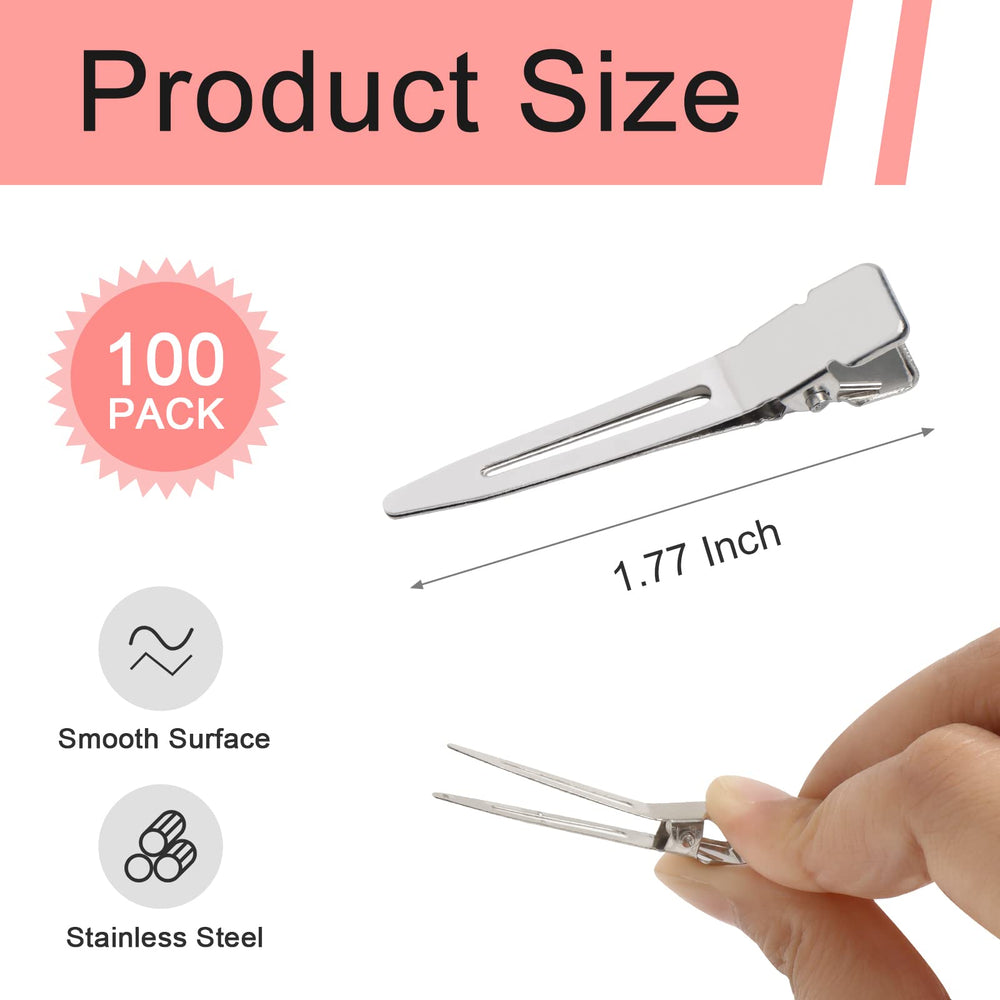 Pinzas de metal plateadas SBYURE: una garra para sujeción confiable.