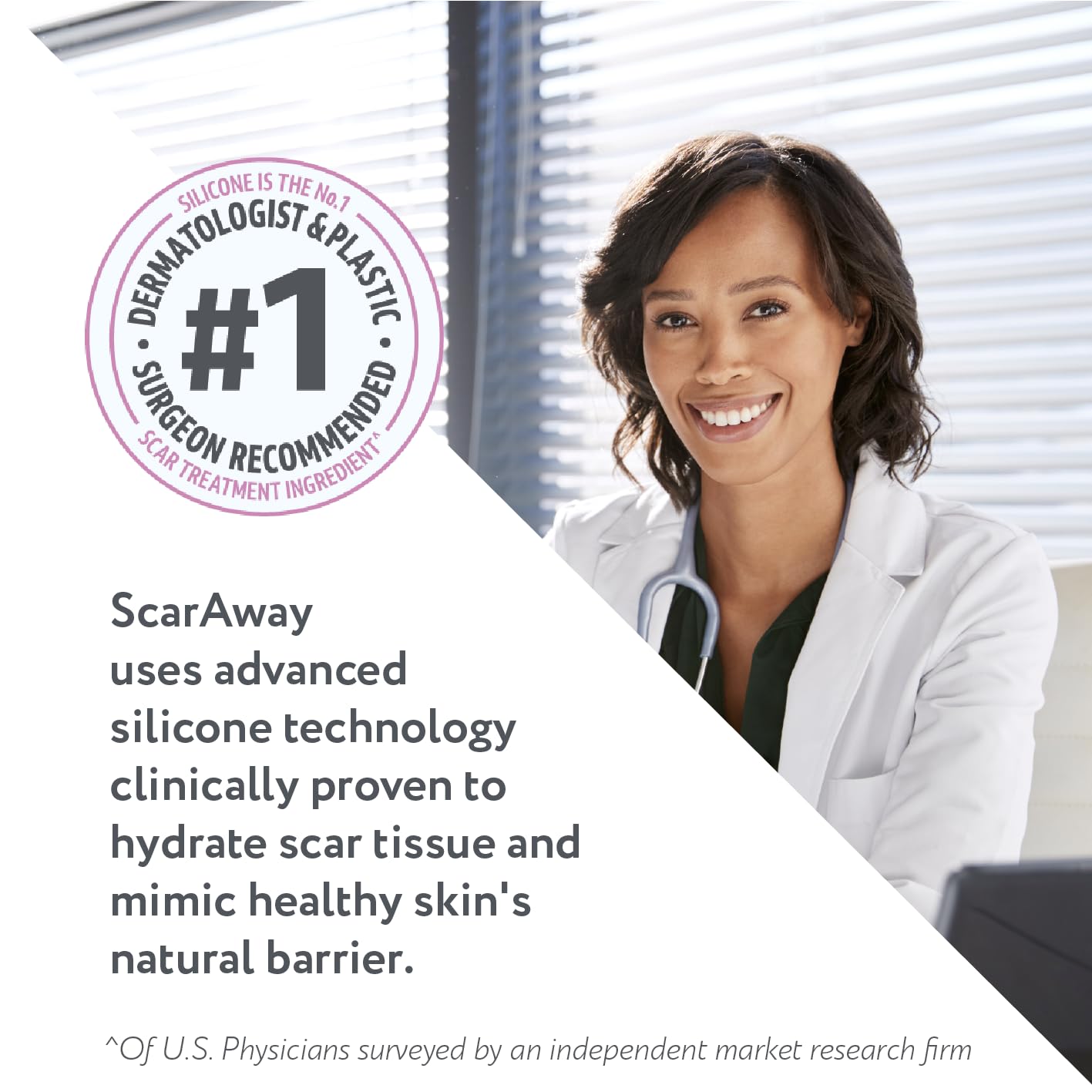 ScarAway: aplicación facial suave en zonas afectadas.