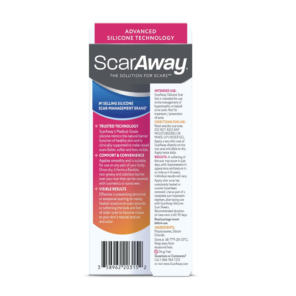 ScarAway: tecnología de silicona avanzada para cicatrices.