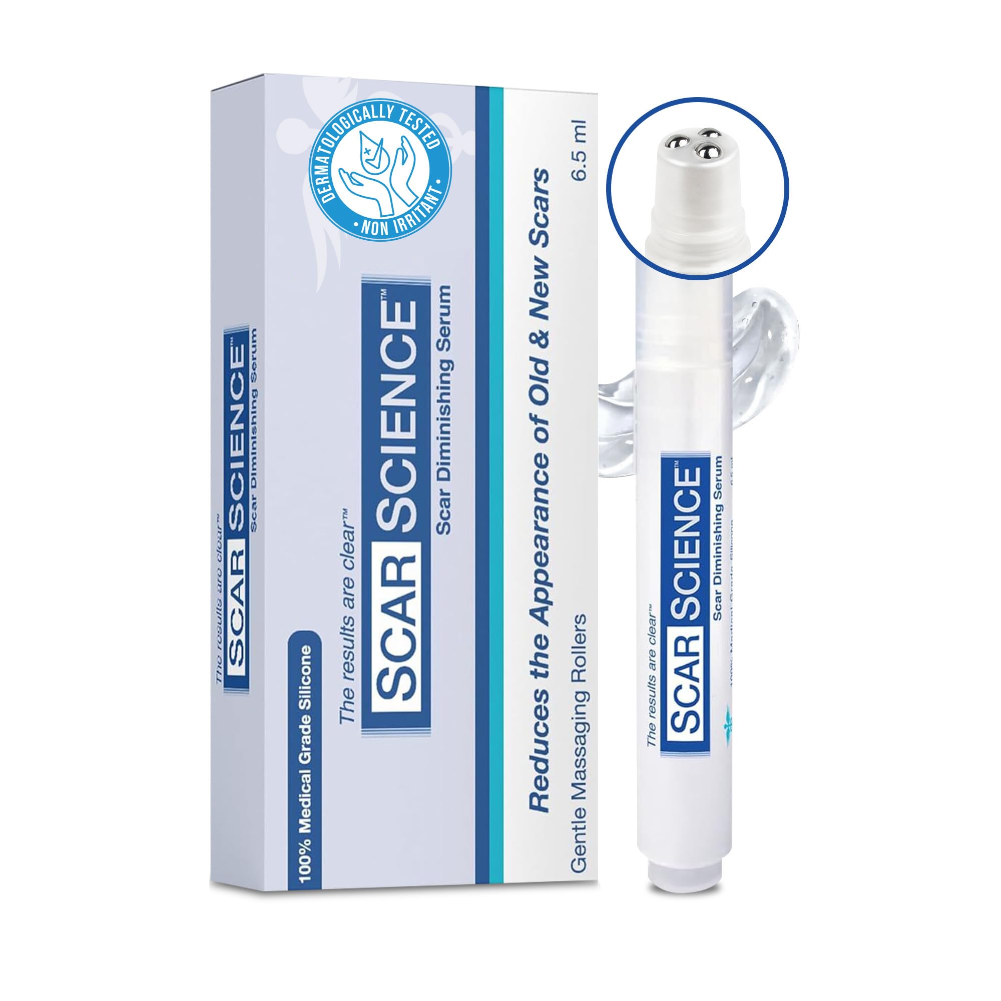 ScarScience Gel Scar Bouteille: gel en silicone médical pour massages apaisants des cicatrices.