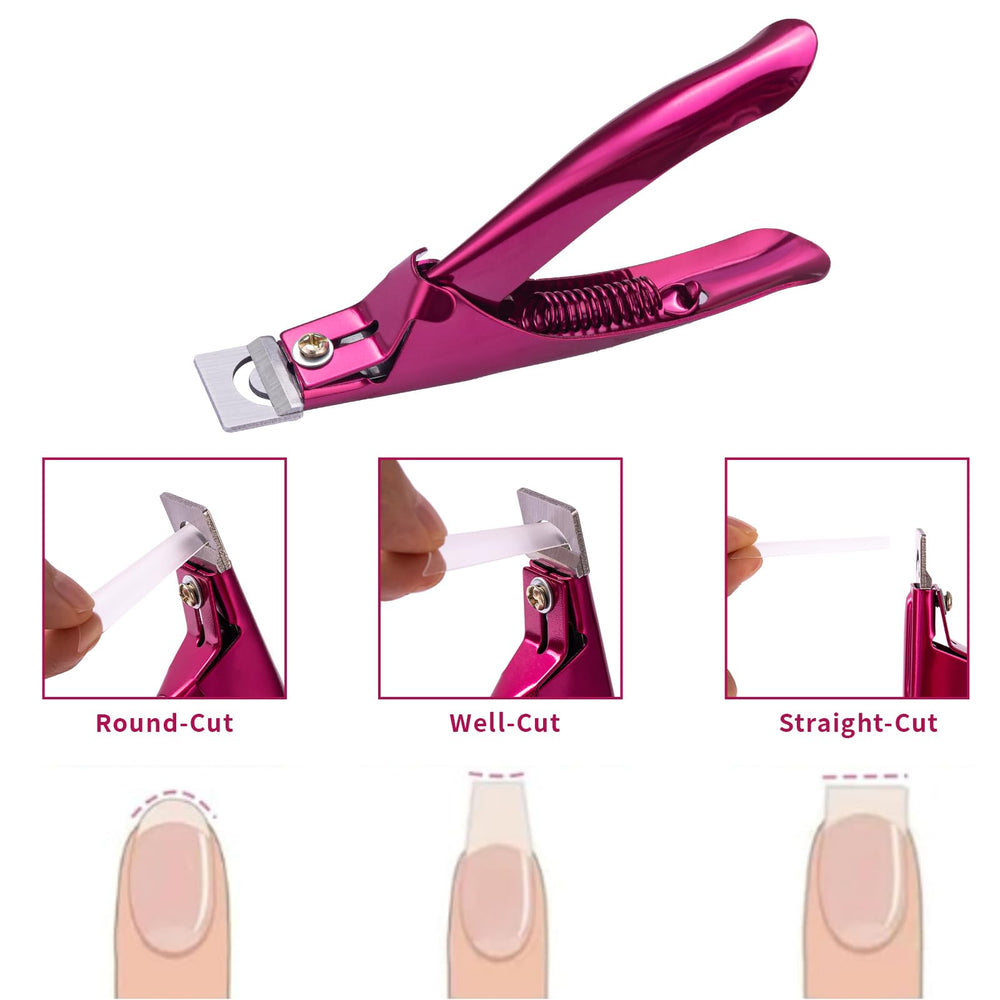 Scartink cortauñas acrílico, mango ergonómico para agarre cómodo.